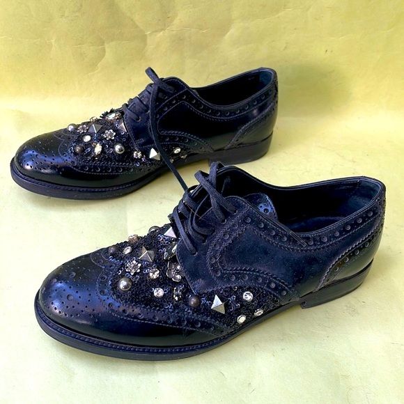 Vintage black Dolce & Gabbana all leather loafers
